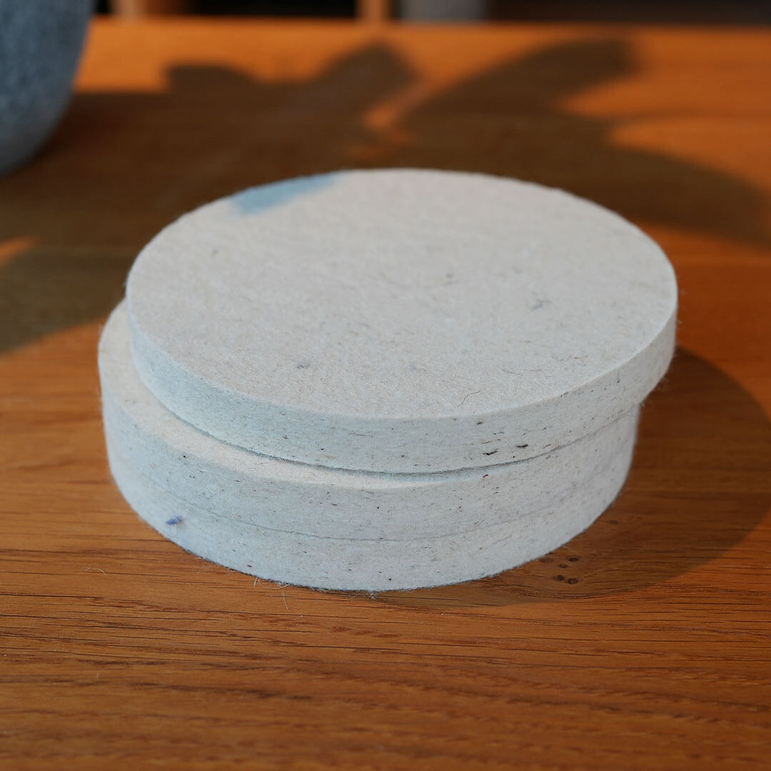 3 runde Filz Platten 15 mm Merino ø 16 cm