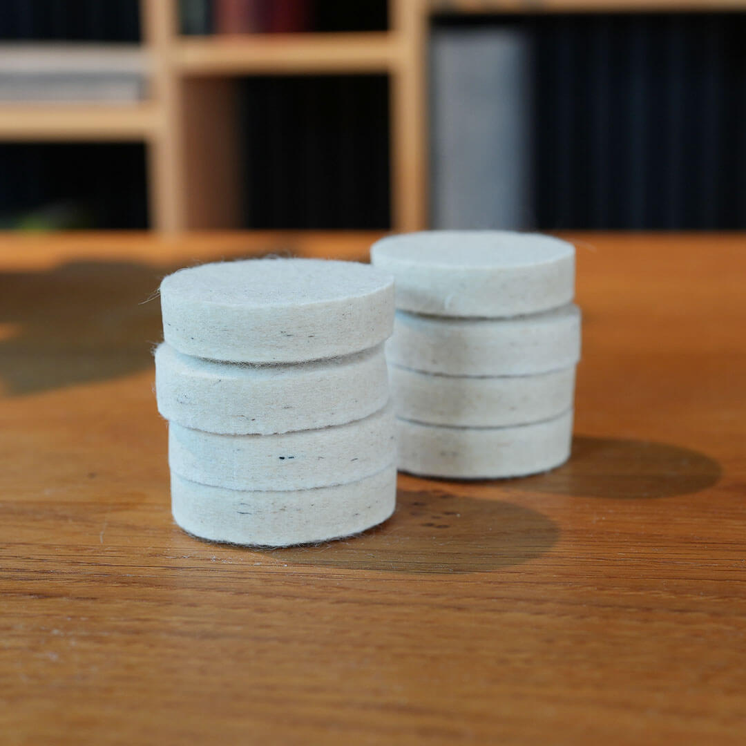 8 x Filz Ronden Filz Gleiter 12 mm Merino ø 5 cm