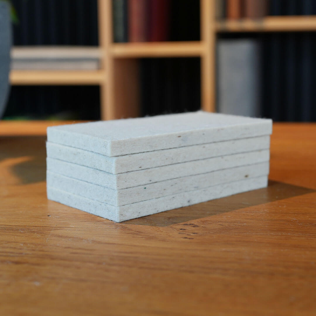 5 Merino Filz Platten 13 x 8 cm aus 8 mm Filz