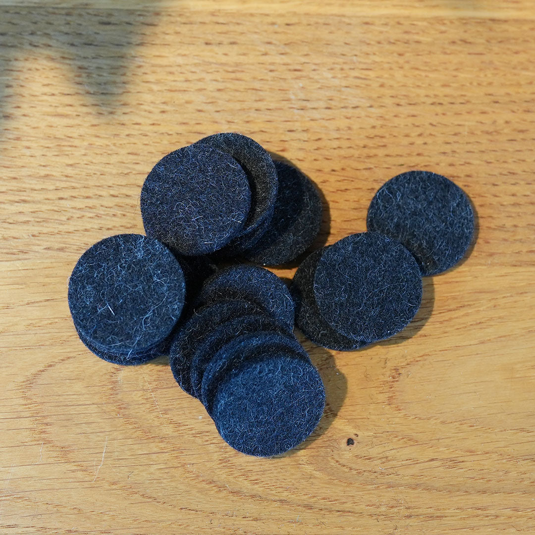 20 x Filz Gleiter ø 3 cm 3 mm Wollfilz vers. Farben