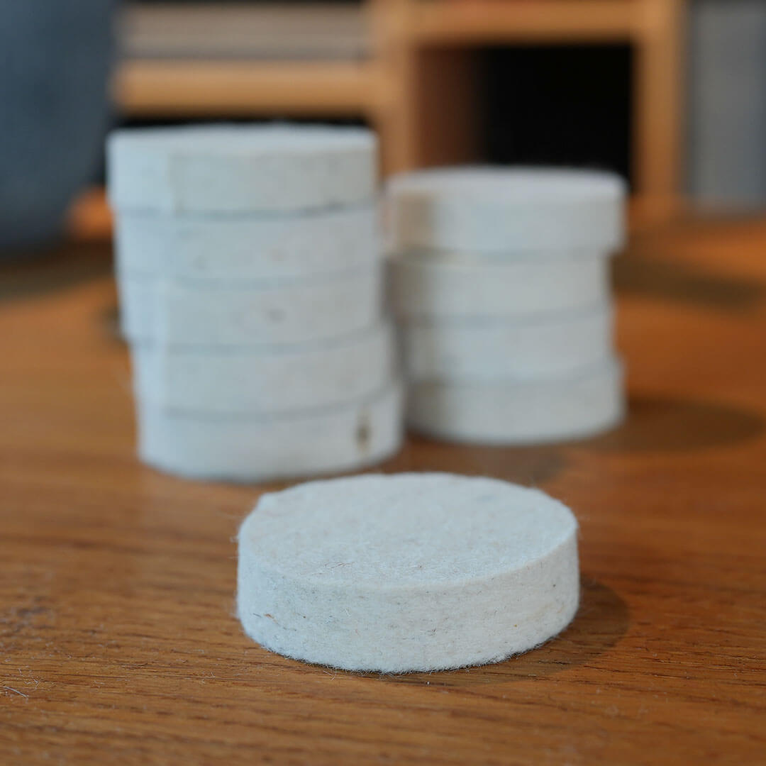 10 x Filz Ronden Filz Gleiter 10 mm Merino ø 5 cm