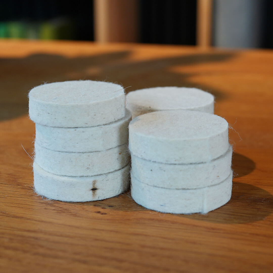 10 x Filz Ronden Filz Gleiter 10 mm Merino ø 5 cm