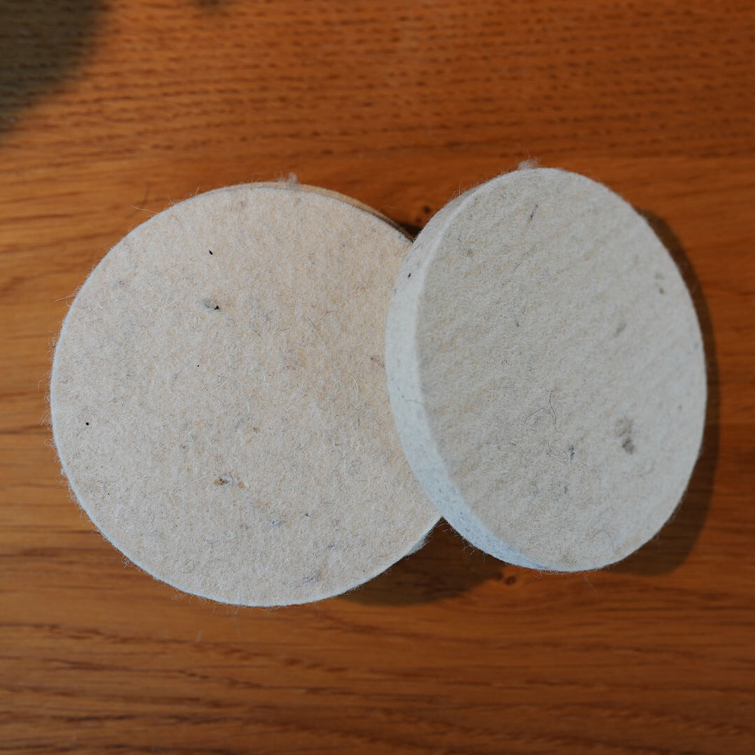 5 x Filz Untersetzer Ronden 10 mm Merino ø 10 cm