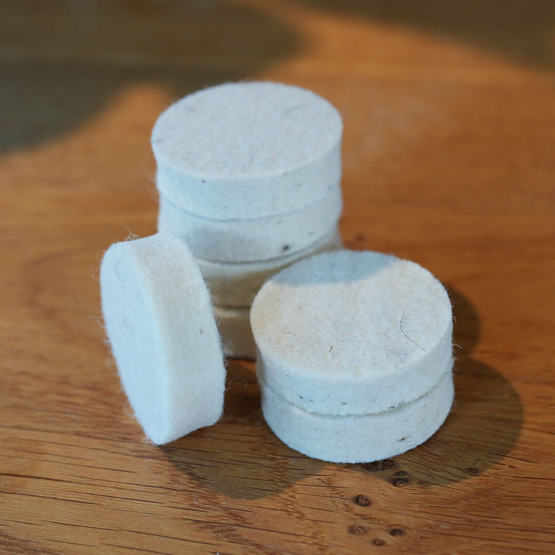 8 x Filz Ronden Filz Gleiter 8 mm Merino ø 4 cm