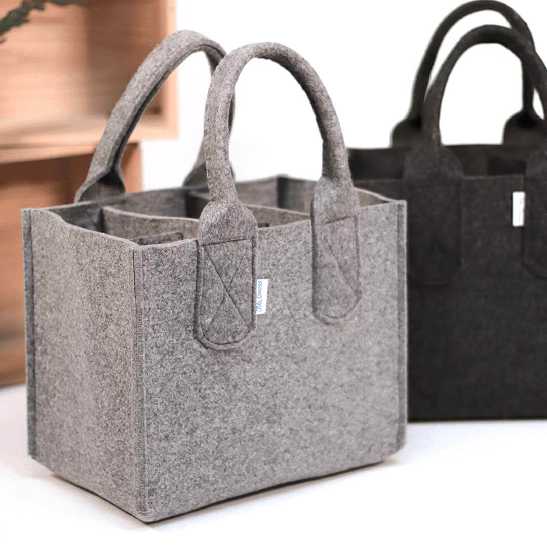 Flaschenträger Männer Handtasche Filz GILDE Flaschenträger