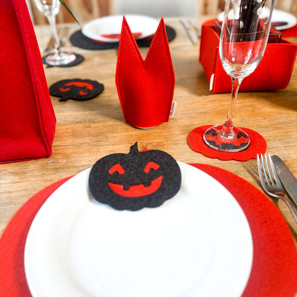 Kürbis Untersetzer – Deko-Filz zu Halloween