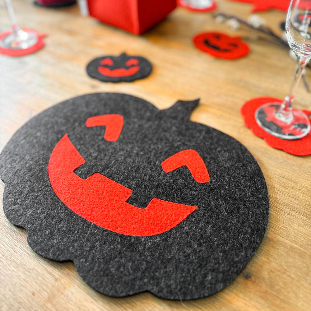 Kürbis Tischset – Deko-Filz zu Halloween