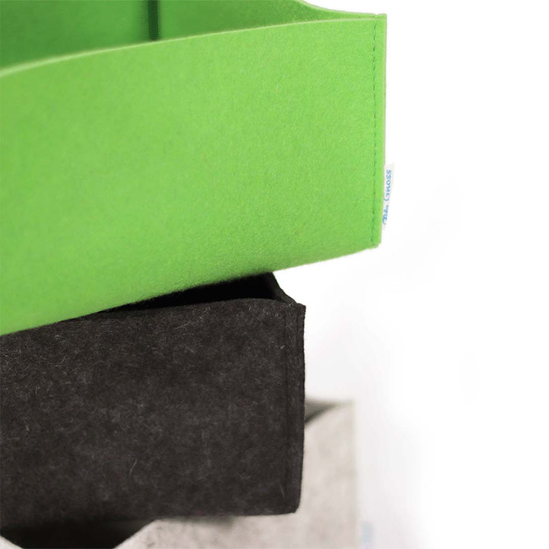 Korb Aufbewahrung aus Filz, handgemacht und nachahltig