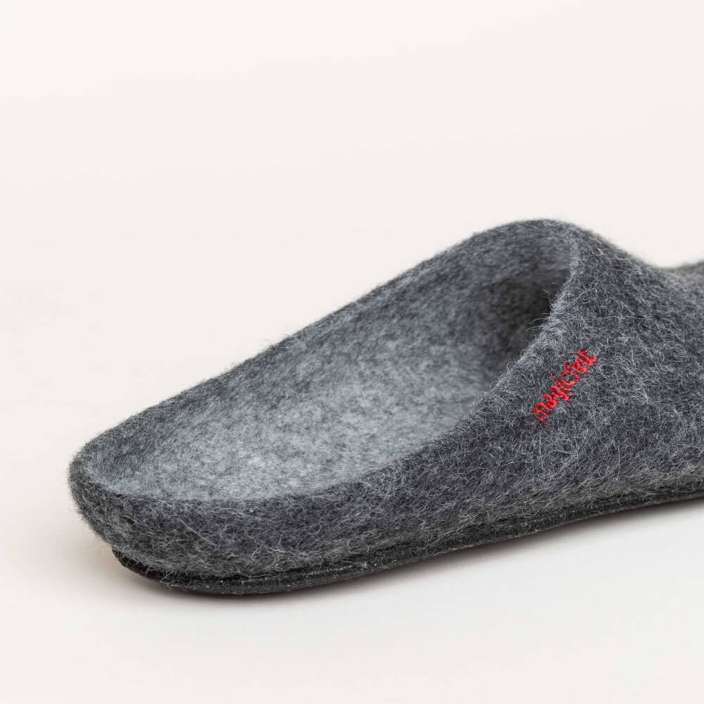 Magicfelt Pantoffeln, grauer Hausschuh