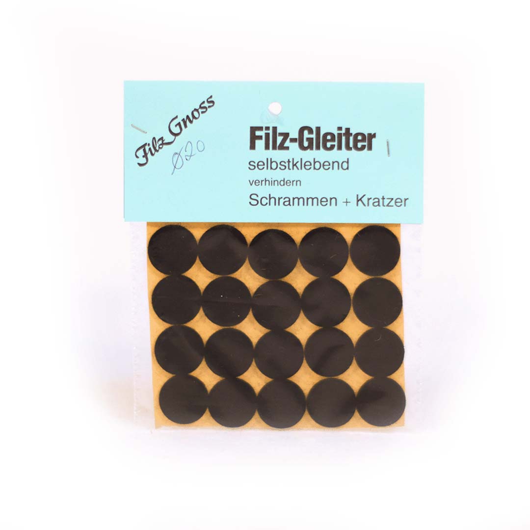 selbstklebende Filzgleiter schwarz 20mm