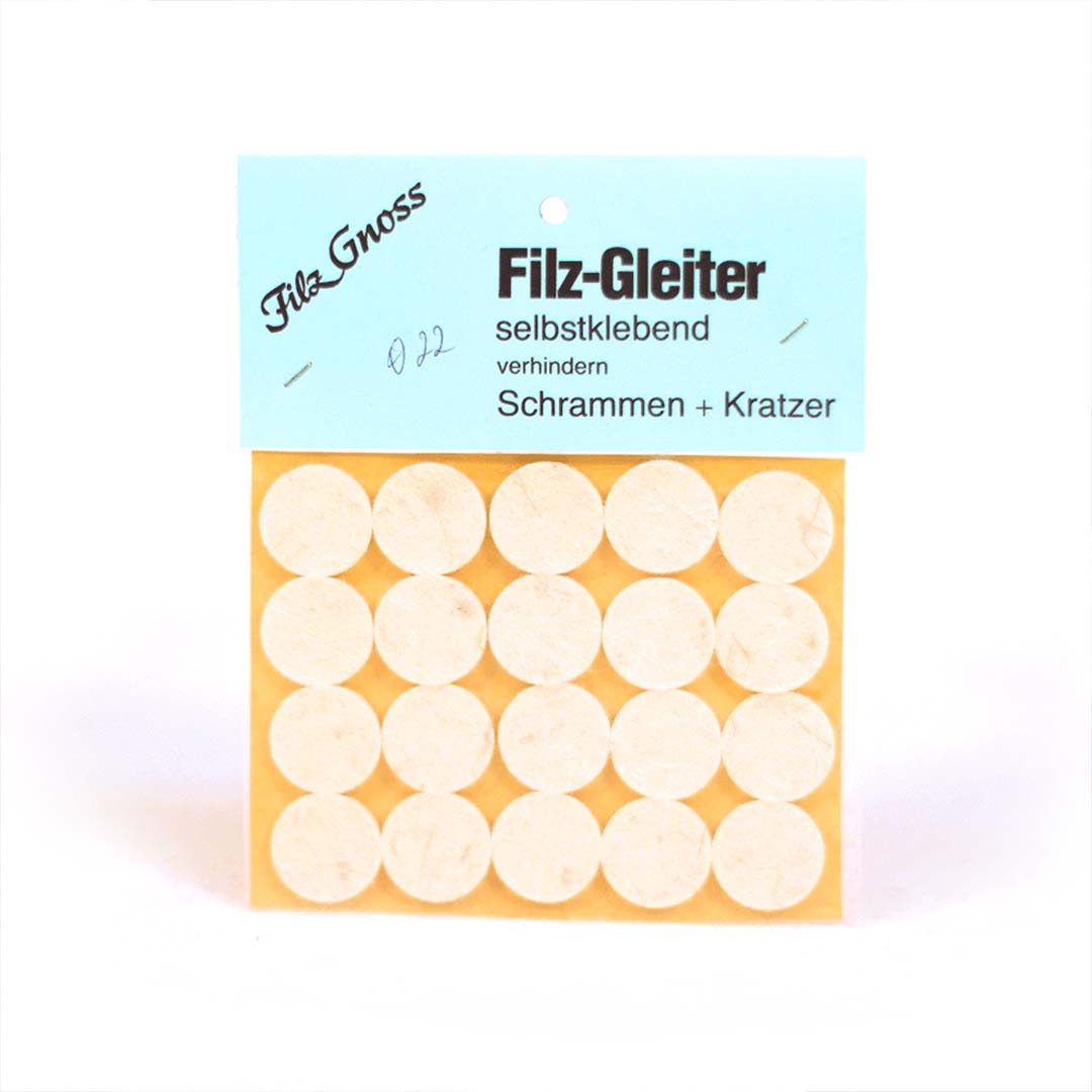 selbstklebende Filzgleiter weiß 22mm