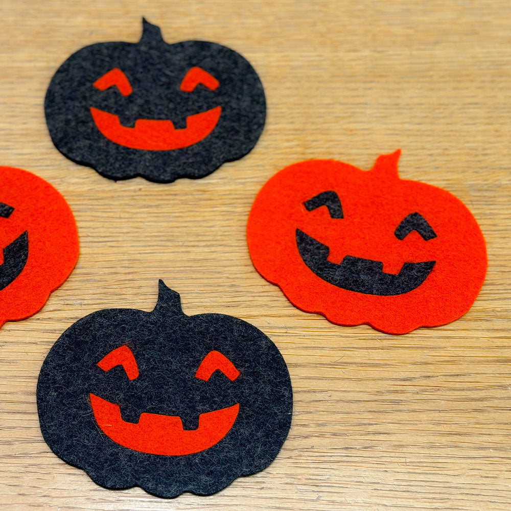 Halloween Filz Untersetzer Kürbis