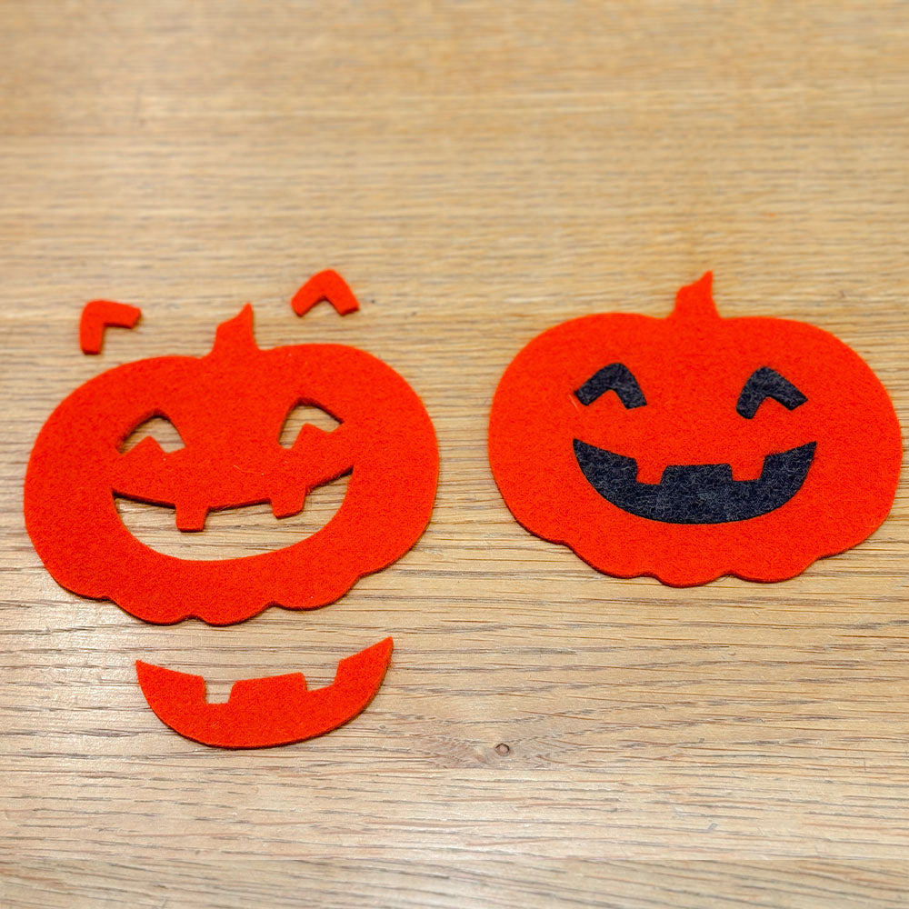 Kürbis Untersetzer – Deko-Filz zu Halloween