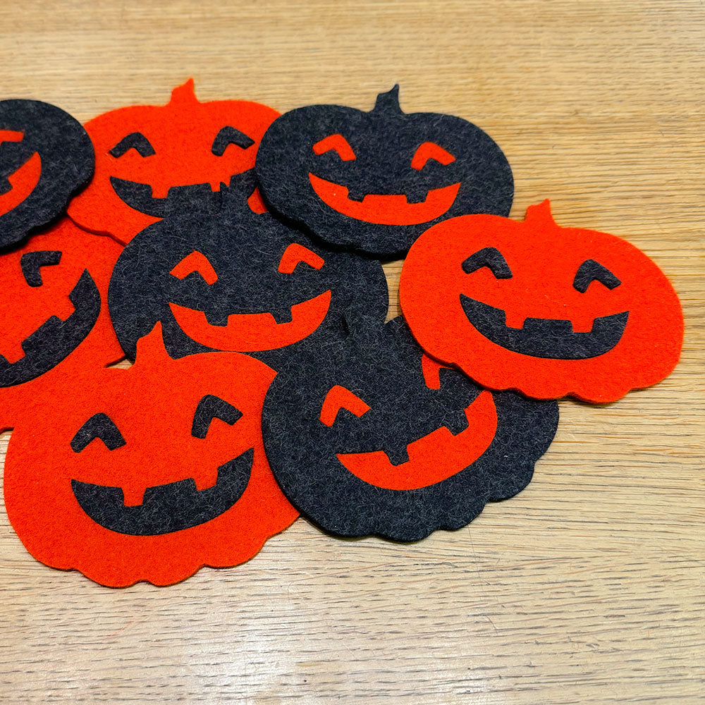 Kürbis Untersetzer – Deko-Filz zu Halloween