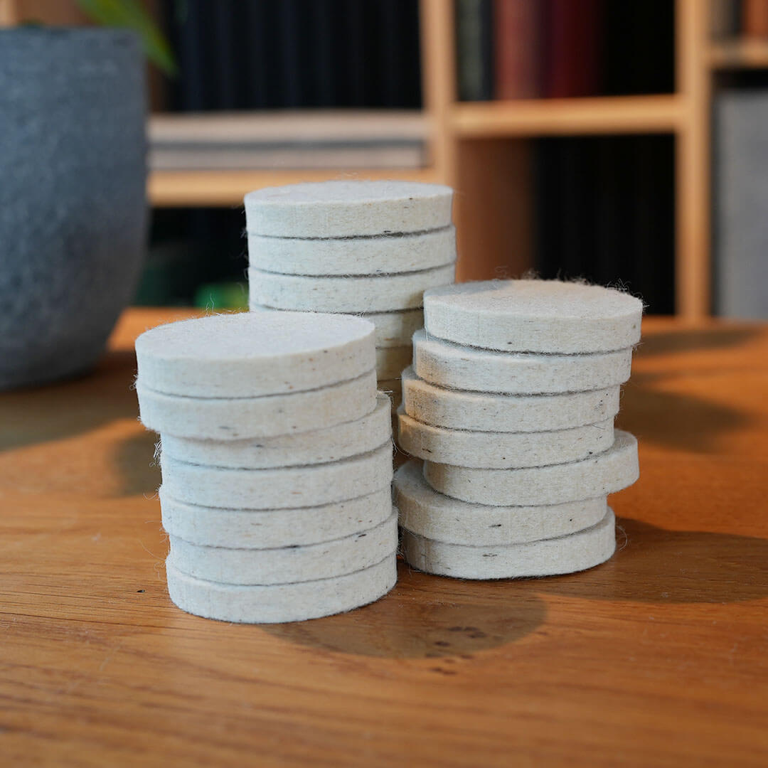 25 Filz Ronden Gleiter 8 mm Merino Filz ø 5,5 cm