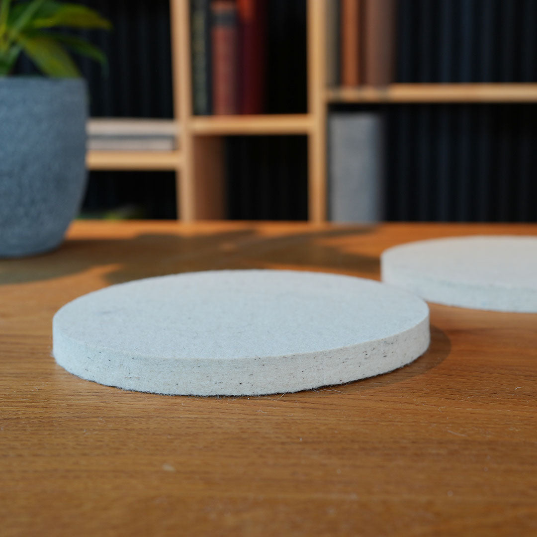 2 runde Filz Platten 15 mm Merino ø 20 cm