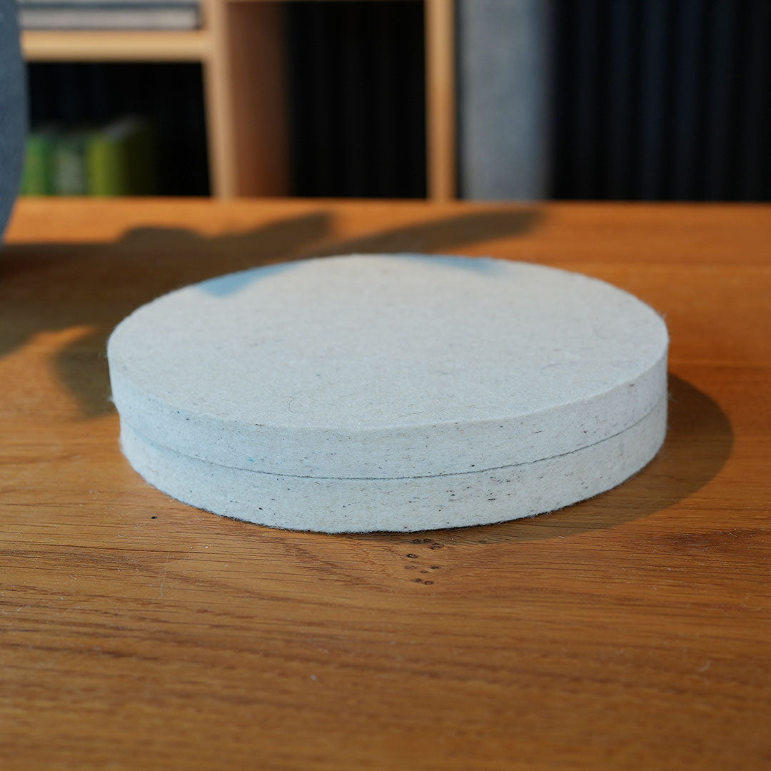 2 runde Filz Platten 15 mm Merino ø 20 cm