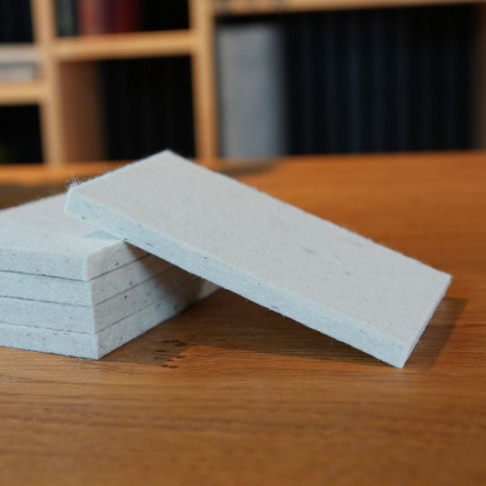 5 Merino Filz Platten 13 x 8 cm aus 8 mm Filz